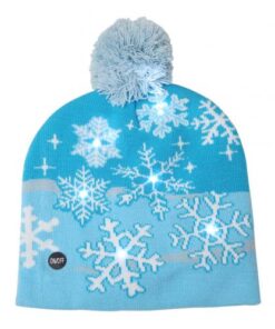 Christmas Hat with Light Soft Warm Christmas Tree Snowflake Gingerbread Man Print Christmas Hats Beanie Knitted 2.jpg 640x640 2