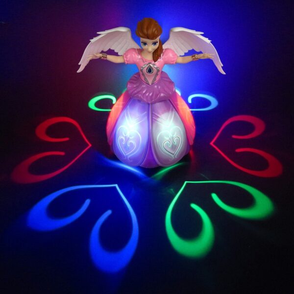 Electric Dancing Princess Doll Toys Elsa Anna Doll with Wings Action Figure Rotating Projection Light Music 2