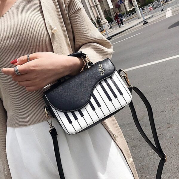FGGS 3 color Leather Shoulder Bags For Women Messenger Bags Fashion Hit Color Piano Printing Handbag 3