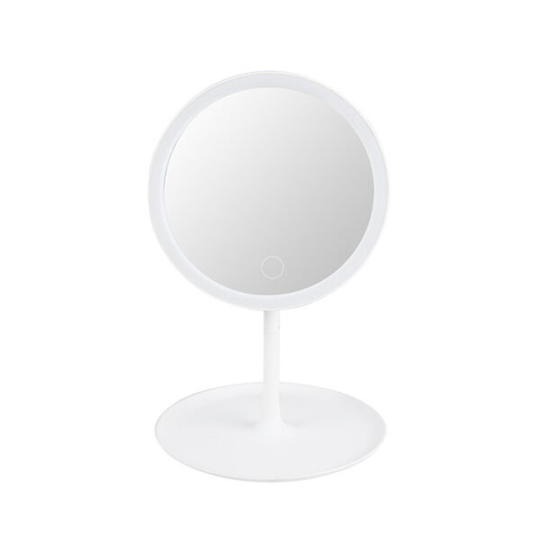 Igwe etemeete LED nwere LED Light Vanity Mirror Portable Desktop Mirror Dormitory Rechargeable Mirors VIP