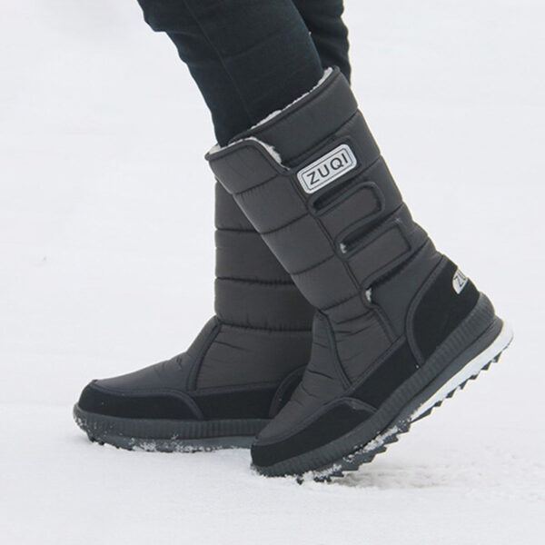 Las mujeres botas de invierno zapatos de plataforma botas de nieve mujer de felpa caliente mujer