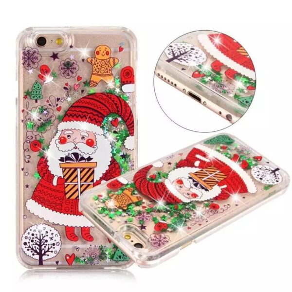 Luxury Glitter Stars Quicksand Phone Case Para sa iPhone 7 6 6S Plus 7Plus Nindot nga Christmas Tree 1