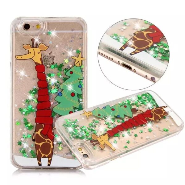Luxury Glitter Stars Quicksand Phone Case Para sa iPhone 7 6 6S Plus 7Plus Nindot nga Christmas Tree 3