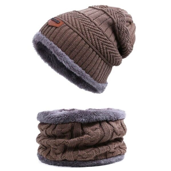 MLTBB Men s Hat Scarf Set Winter Knitting Beanies Skullies Scarves For Men Winter Sets