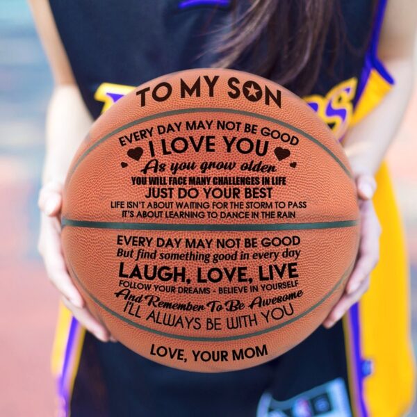 Mom and Dad to My Son You Basketball Wholesale or retail Cheap Basketball Ball Official Size7 1