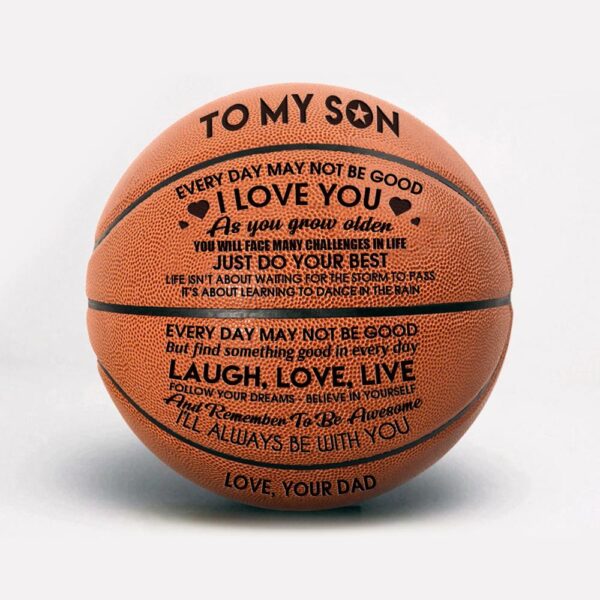 Mom and Dad to My Son You Basketball Wholesale or retail Cheap Basketball Ball Official Size7 4