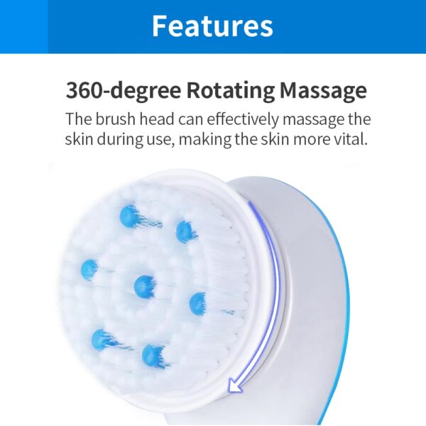 New spin spa multi functional long handle rubbing back bath scrubber waterproof electric massage bath brush 5