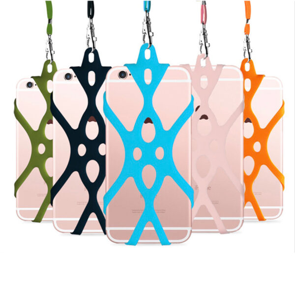 Phone Lanyard Holder Case Cover Universal Silicone Cell Phone Neck Strap Necklace Sling For Smart Mobile 4