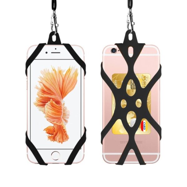 Phone Lanyard Holder Case Cover Universal Silicone Cell Phone Neck Strap Necklace Sling Para sa Smart