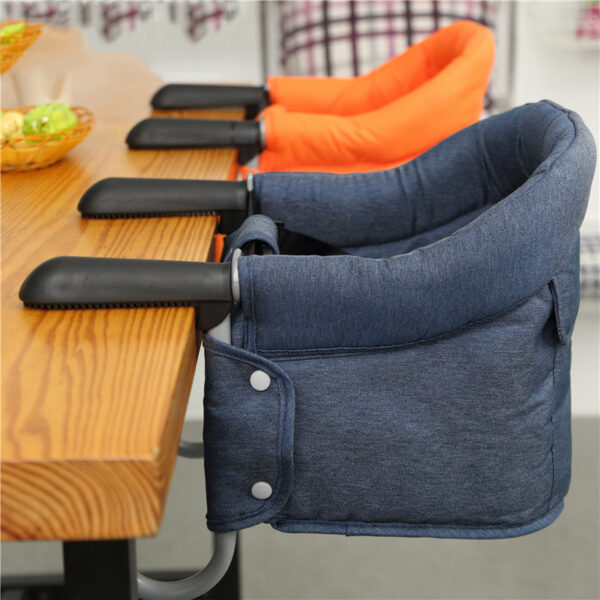 Portable Baby Highchair Foldable Feeding Chair Seat Booster Safety Belt Dinning Hook on Chair Harness Lunch