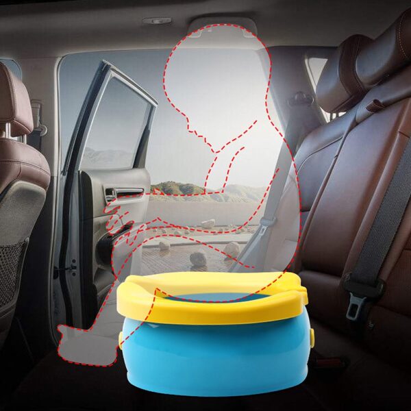 Portable Baby Infant Foldable Chamber Pots Foldaway Toilet Urinal Training Seat Travel Potty Rings For Kids 4