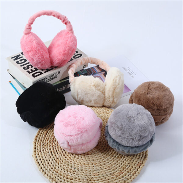 The new hamburger folding lady s warm ear bag carries the winter and winter cold and 1