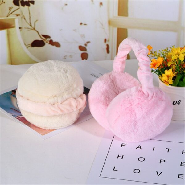 The new hamburger folding lady s warm ear bag carries the winter and winter cold and 2