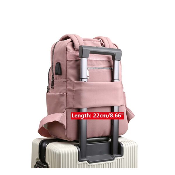 Women Nylon School Backpacks Anti Theft USB Charge Backpack Waterproof Bagpack School Bag Para sa Teenage Girls 3