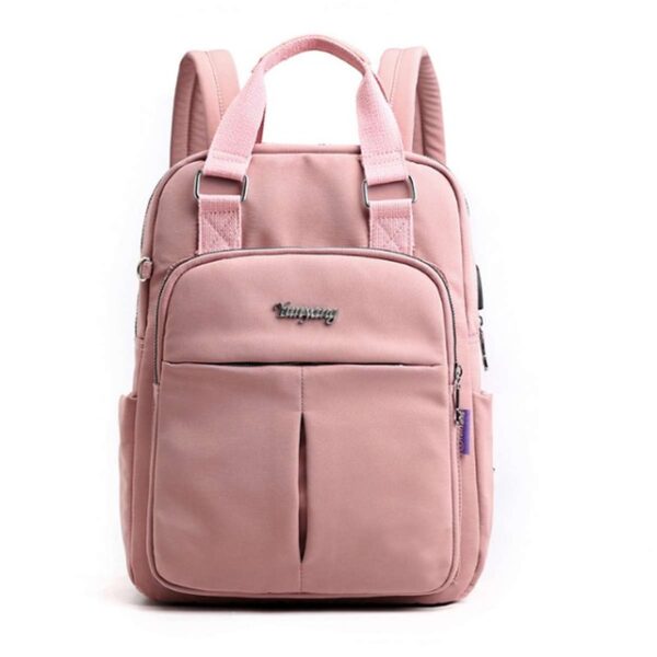 Women Nylon School Backpacks Anti Theft USB Charge Backpack Waterproof Bagpack School Bag Para sa Teenage Girls 3.jpg 640x640 3