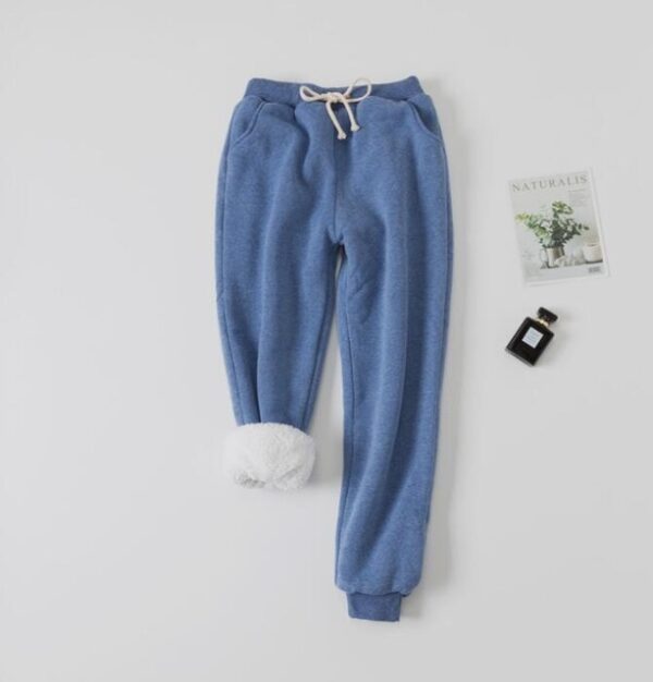Women Pants Solid Elastic Waist Thick Harem Pants 2019 Winter Korean version New Lambskin Cashmere Warm 1.jpg 640x640 1