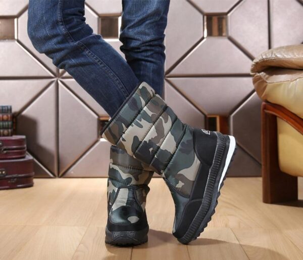 sapatas dos homens 2018 homens botas de inverno dos homens espessamento botas plataformas deserto militar botas de neve masculin