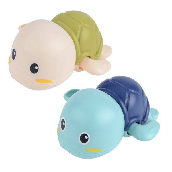 1 PCS Cute Cartoon Animal Tortoise Classic Baby Water Toy Infant Swim Turtle Wound up Chain 4