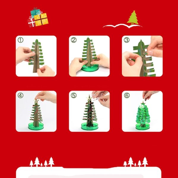 1 Sets Of Magic Tree Christmas Gift Paper Tree Magic Growth Tree Toy Boy Girl Novelty 4