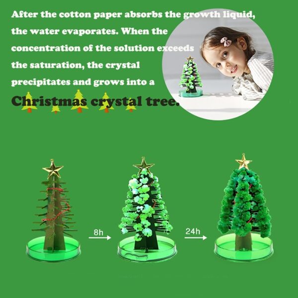 1 Sets Of Magic Tree Christmas Gift Paper Tree Magic Growth Tree Toy Boy Girl Novelty 5