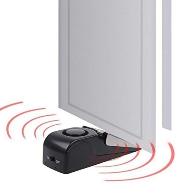 120dB Mini Wireless Vibration Alarm Door Stop Alarm for home Wedge Shaped Stopper Alert Security System