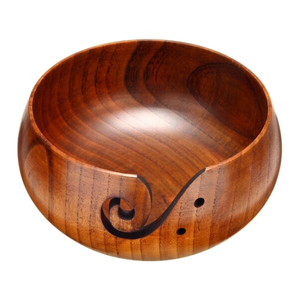 14 16CM Handmade Yarn Wooden Bowl Knitting Crochet Storage Bowls Knitting Needle Storage Holder for Home 4