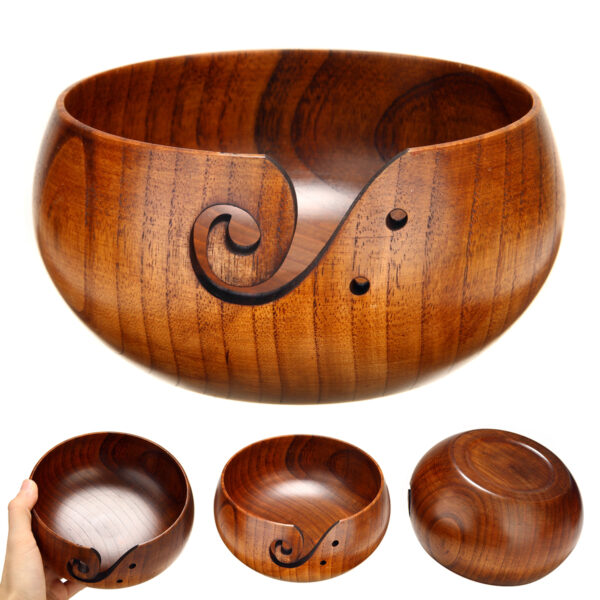 Handmade Wooden Yarn Bowl