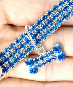 1Pcs Rhinestone Dog Collar and Leash Soft Bow for Doggie Puppy Cat Small Pet Harness Collars 4