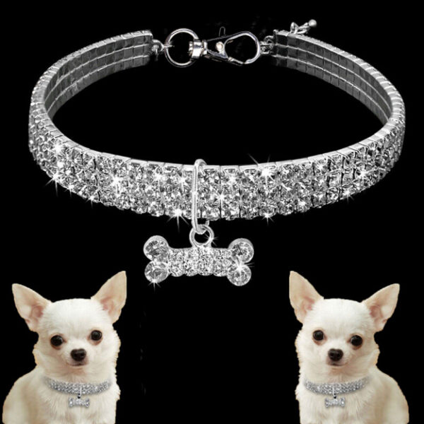 1Pcs Rhinestone Dog Collar and Leash Soft Bow for Doggie Puppy Cat Small Pet Harness Collars.jpg 640x640