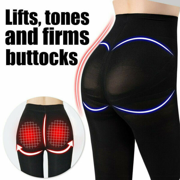 2 Size Down Compression Pantyhose Women Tights Lift Up Buttocks Legs Shaper Sliming Pantyhoses Stocking 2