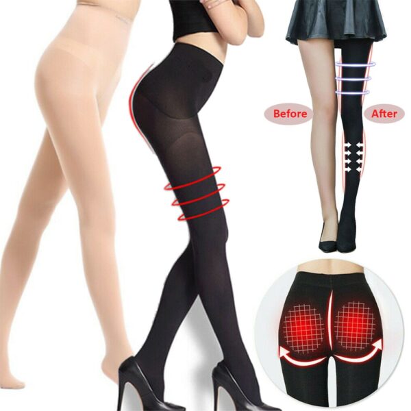 2 Size Down Compression Pantyhose Women Tights Lift Up Buttocks Legs Shaper Sliming Pantyhoses Stocking