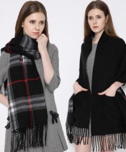 2019 Trendy Cashmere Plaid Scarf With Pocket Women Warm Winter Scarves Shawls Blanket Scarf Bufandas Invierno 1.jpg 640x640 1