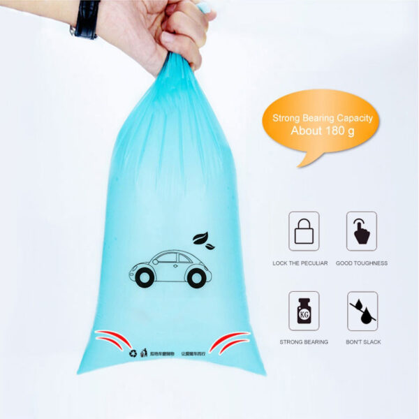 50pc Disposable Self Adhesive Car Biodegradable Trash Rubbish Holder Garbage Storage Bag for Auto Vehicle Office 6