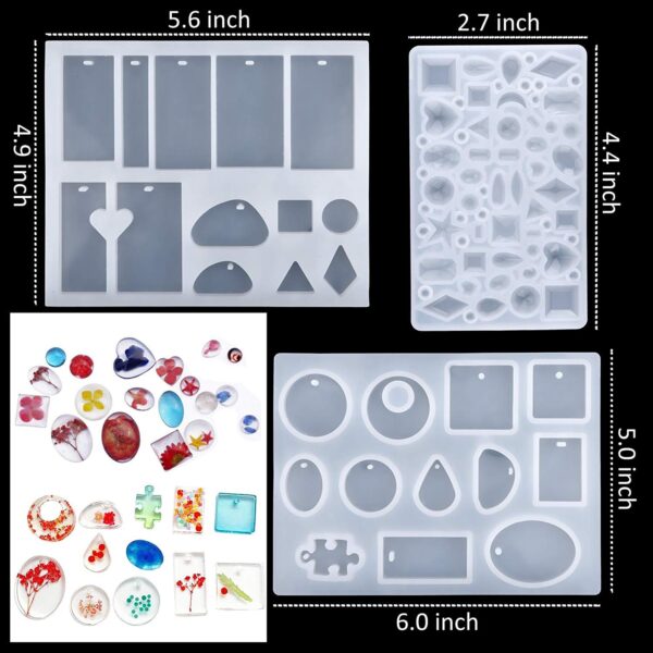 83 Pieces Silicone Casting Molds And Tools Set With A Black Storage Bag For Diy Jewelry 1