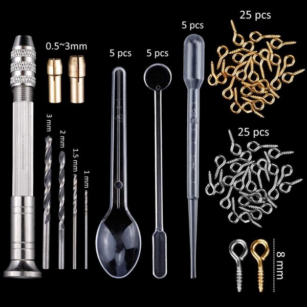 83 Pieces Silicone Casting Molds And Tools Set With A Black Storage Bag For Diy Jewelry 3