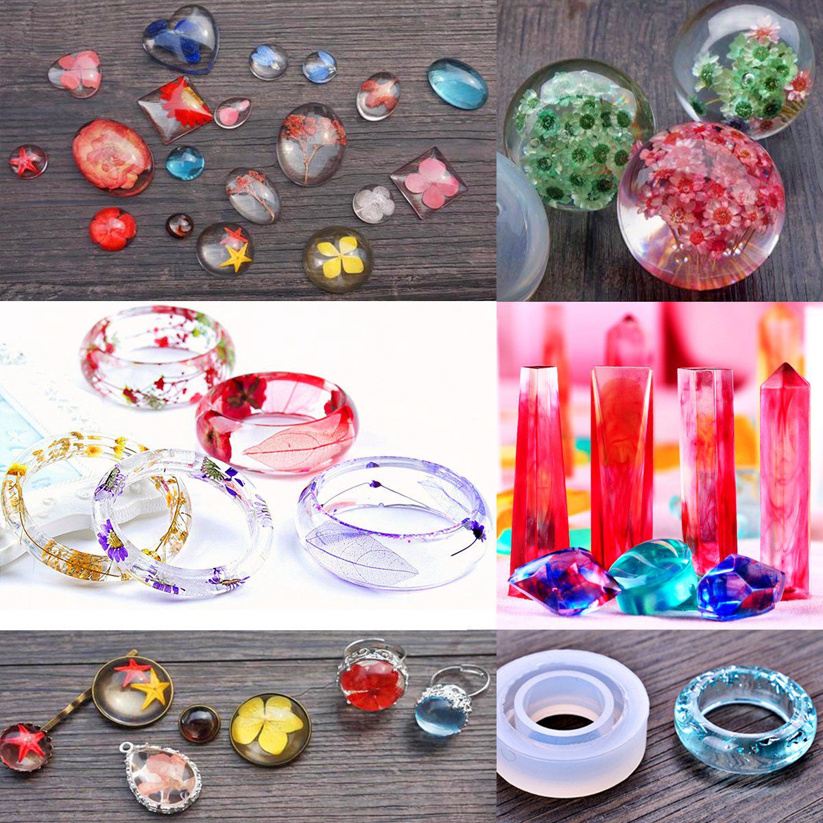 Art DIY Gift Ornament Casting Mould Crystal Glue Epoxy Resin Silicone Mold 
