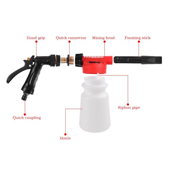 900ml Car Washing Foam Gun Car Cleaning Washing Snow Foamer Lance Car Water Soap Shampoo Sprayer 3