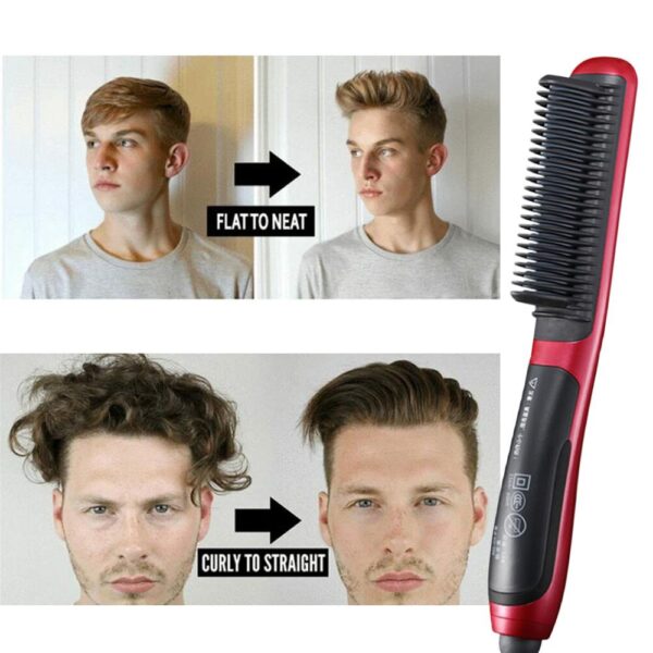 Beard Straightener Multifunctional Hair Beard Straightening Comb Quick Styler for Man escova de cabel Men Accessories 2