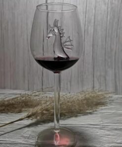 Built in Shark Wine Glass New Design Goblet Whiskey Glass Dinner Decorate Handmade Crystal For Party 3