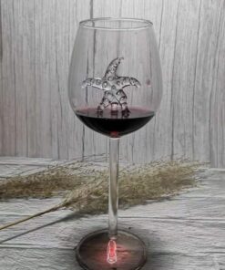 Built in Shark Wine Glass New Design Goblet Whiskey Glass Dinner Decorate Handmade Crystal For Party 4