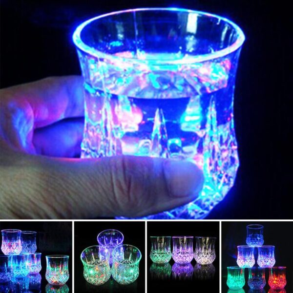 Colorful LED Glowing Wine Whisky Cup Flash Light Glass Mug Bar Party Beverage Night Drink Cup 2