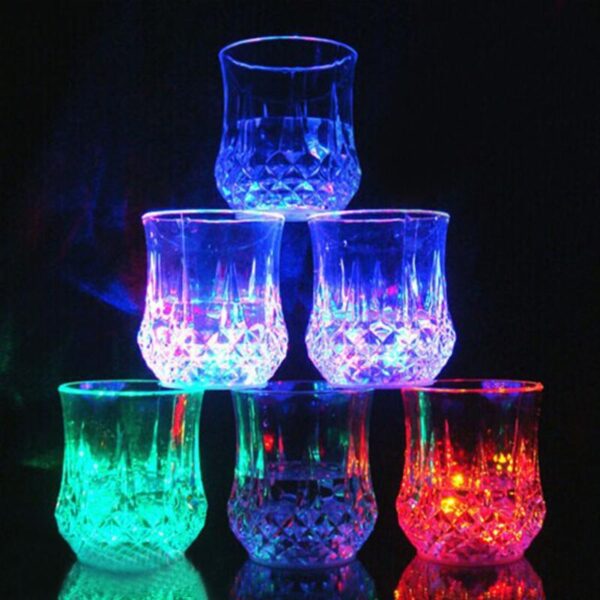 Colorful LED Glowing Wine Whisky Cup Flash Light Glass Mug Bar Party Beverage Night Drink Cup 5