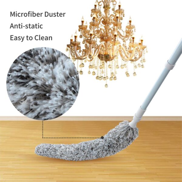 Creative Stretch Extend Microfiber Dust Shan Adjustable Feather Duster Household Dusting Brush Cars Cleaning Kitchen Accessories 4