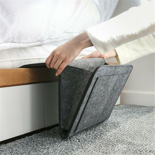 Felt Bedside Storage Organizer Bed Desk Bag Sofa TV Remote Control Hanging Caddy Couch Storage Organizer 2