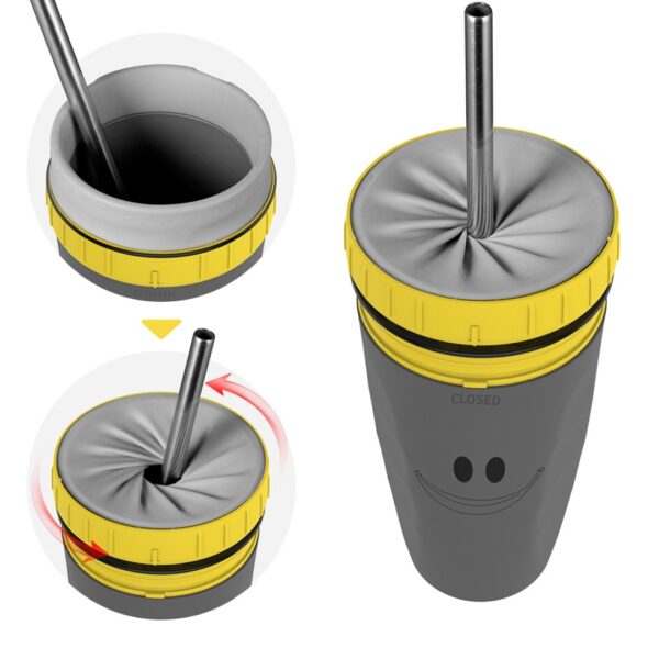 French coverless twist cup neolid handy straw cup children portable creative plastic cup 4