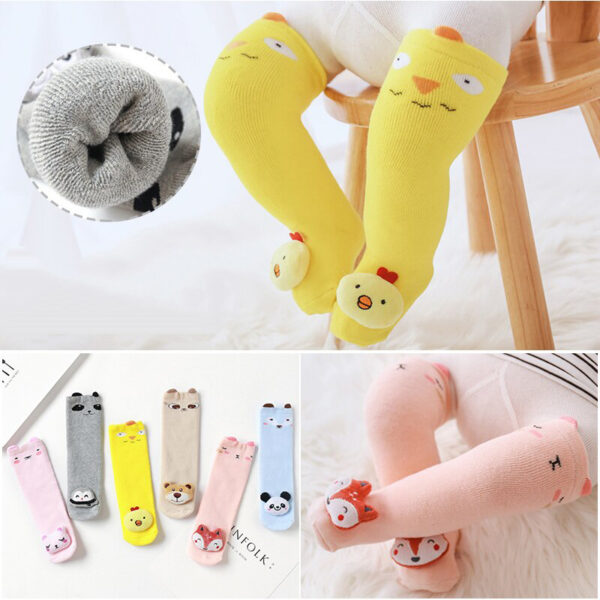 Kids Baby Knee High Socks Girls Boys Toddler Socks Cotton Cartoon Animal Autumn Winter Long Warmers 6