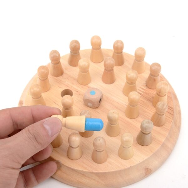 किड्स पार्टी गेम वुडन मेमोरी मैच स्टिक शतरंज गेम फन ब्लॉक बोर्ड गेम एजुकेशनल कलर कॉग्निटिव 3