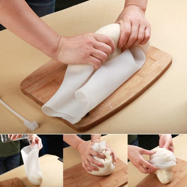 Kithen Silicone Dough Flour Kneading Mixing Bag Reusable ປຸງແຕ່ງອາຫານເຄື່ອງມືເຮັດເຂົ້າ ໜົມ ປັງໃສ່ກະເປົາ Flow Kneading Bakeware Kitchen 1