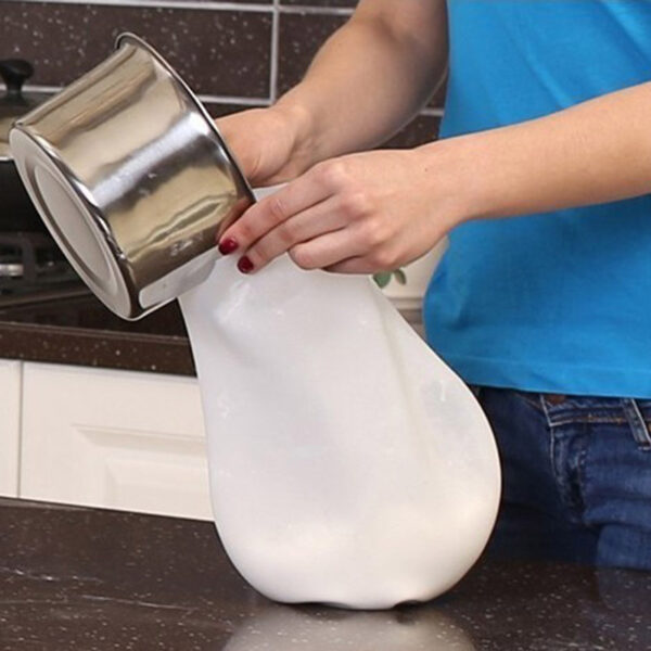 Kithen Silikon Hamur Unu Yoğurma Karıştırma Torbası Yeniden Kullanılabilir Pişirme Pasta Araçları Un Yoğurma Torbaları Bakeware Mutfak 3