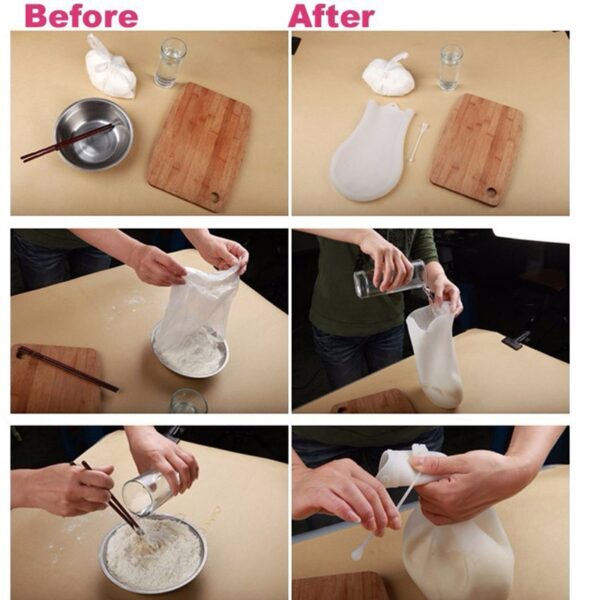 Kithen Silicone Dough Flour Kneading Mixing Bag Reusable Cooking Pastry Tools Flour Kneading Bags Bakeware Kitchen 4